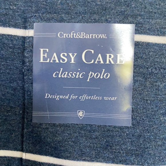 Croft and Barrow striped easy care classic polo men’s size M - Picture 6 of 11